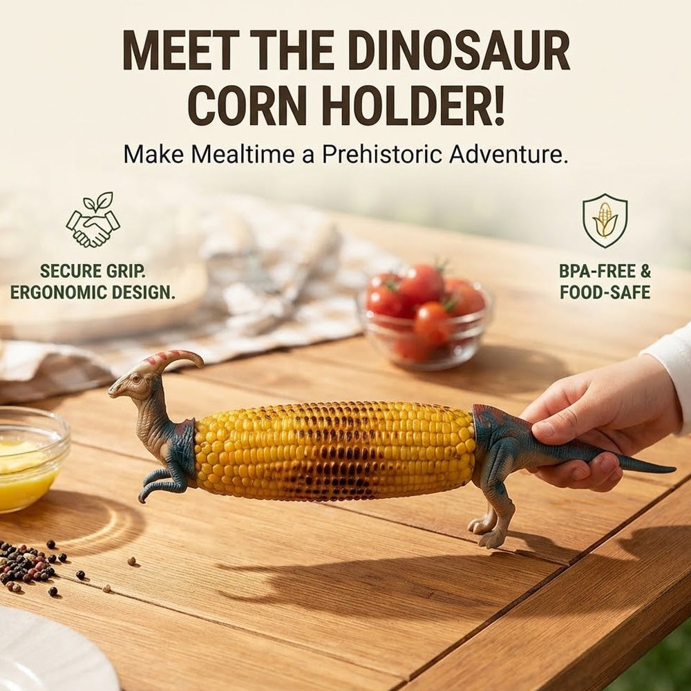 Dinosaur Corn Cob Holders β T-Rex BBQ Fun Tool