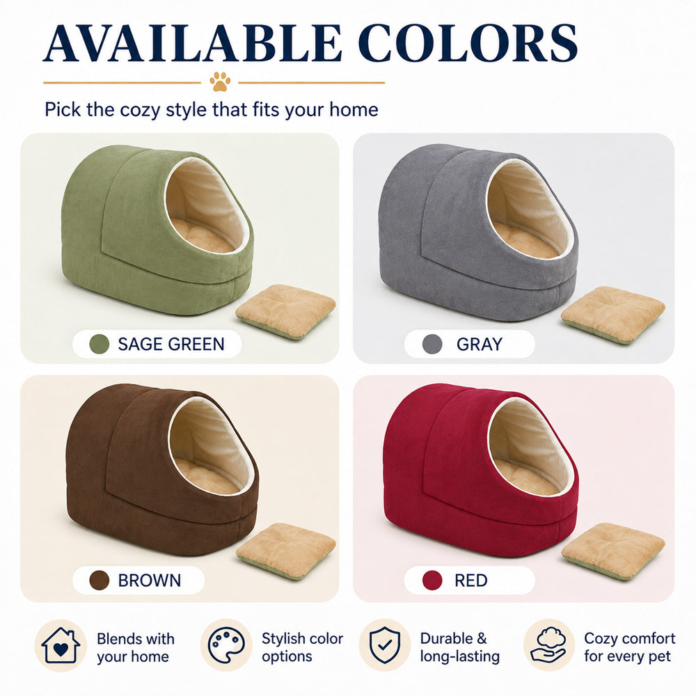 GOOPAWS Warming Cat Cave Bed for indoor cats