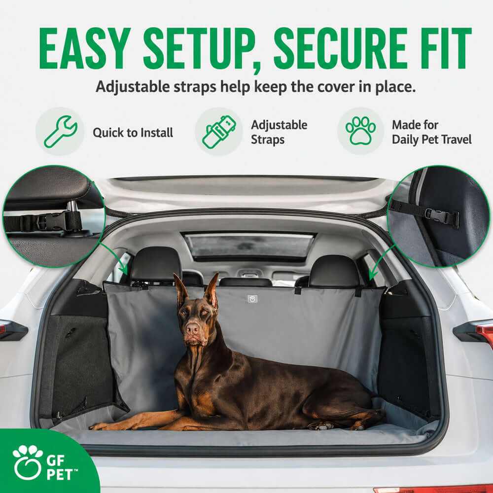 Waterproof Cargo Cover for Dogs in SUV cargo area
