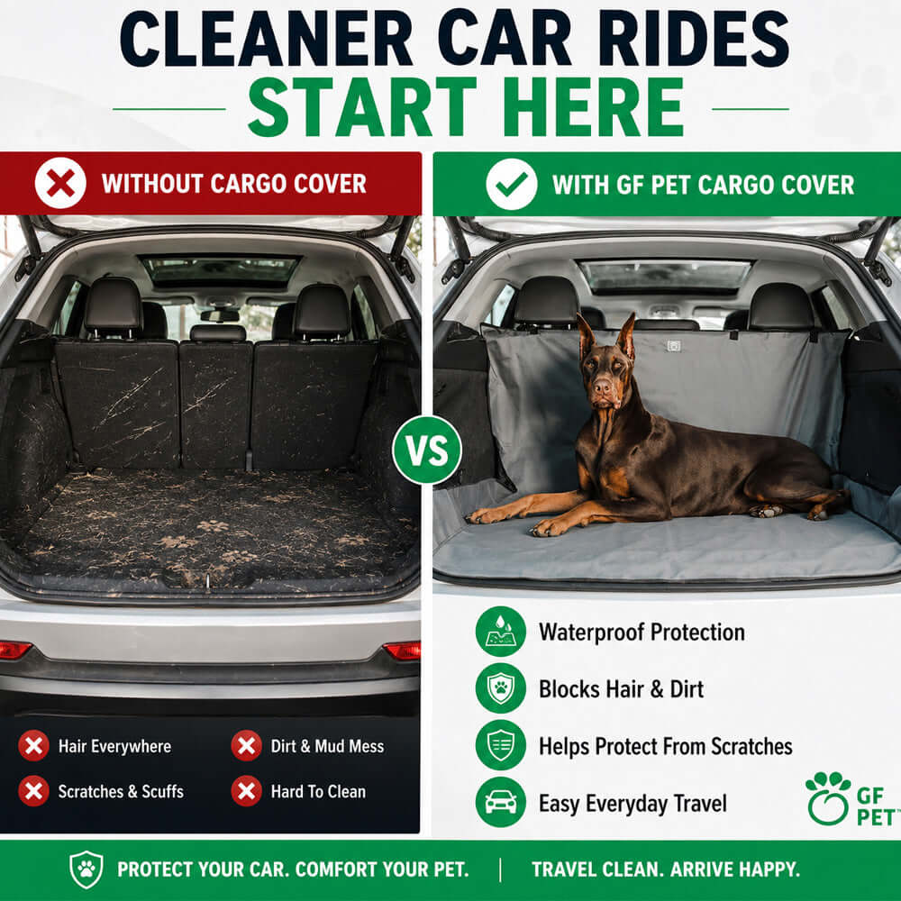 Waterproof Cargo Cover for Dogs in SUV cargo area