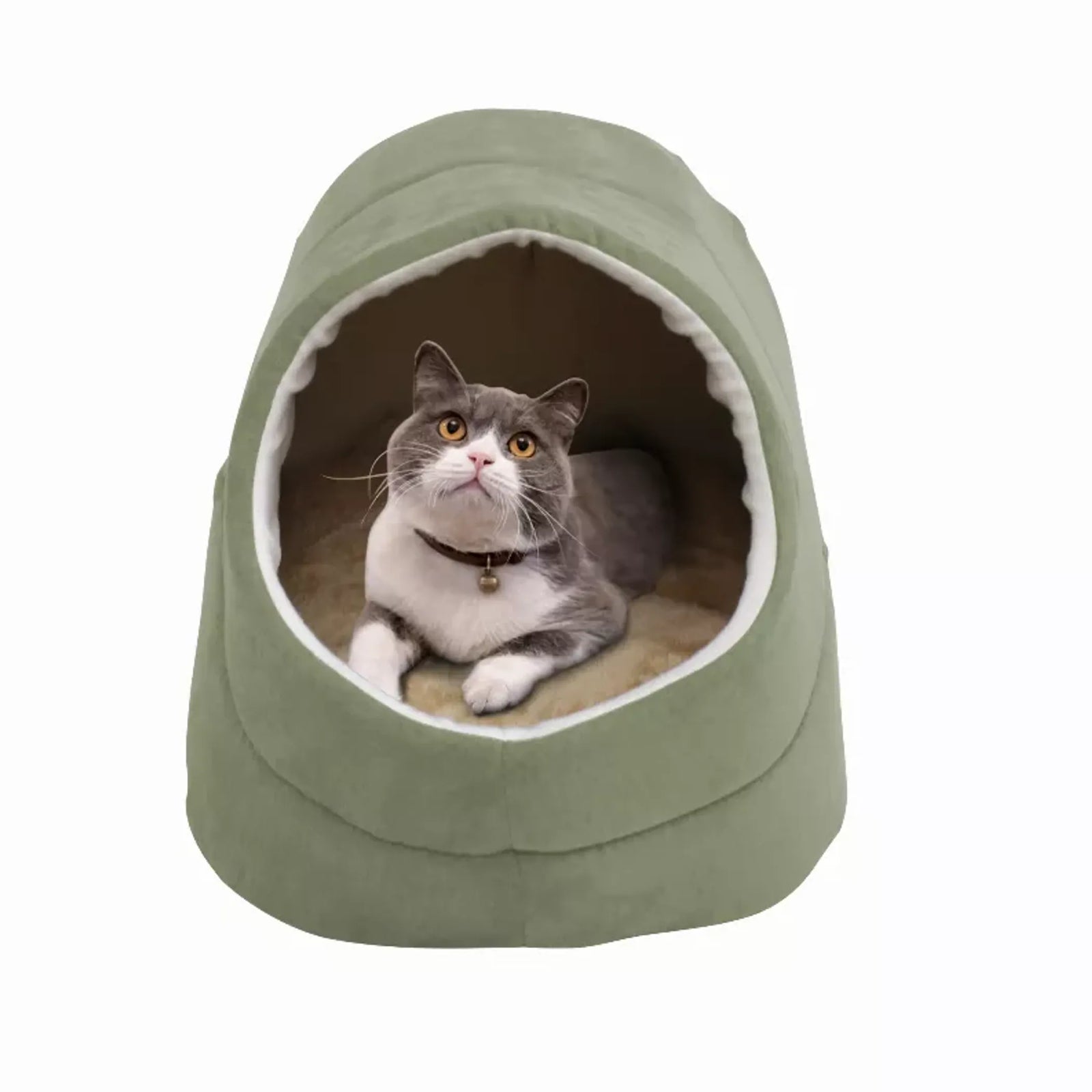 GOOPAWS Warming Cat Cave Bed for Indoor Cats | Cozy Cat Bed | Morvillo