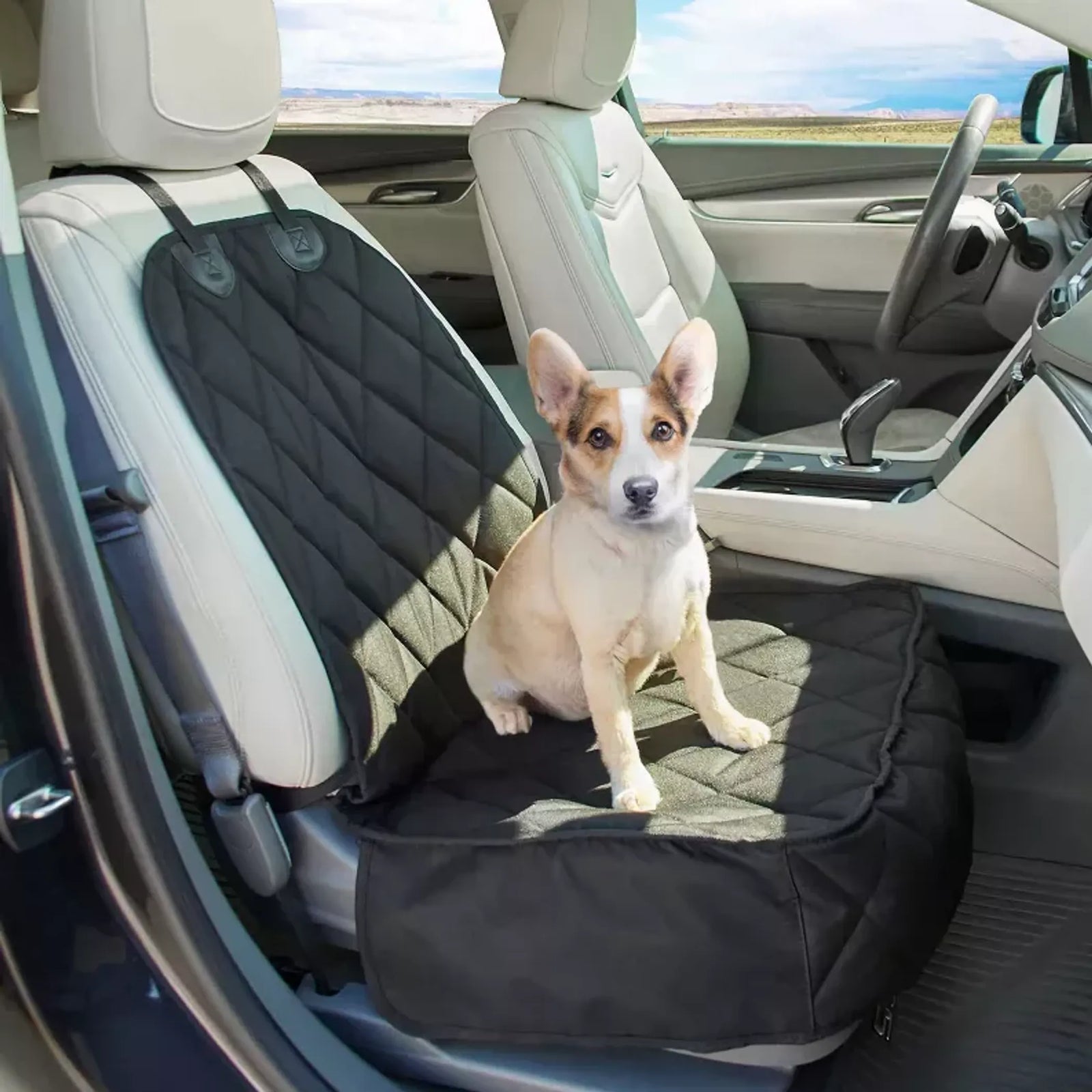 GOOPAWS Waterproof Front Car Seat Cover for Dogs | Pet Car Seat Protector | Morvillo