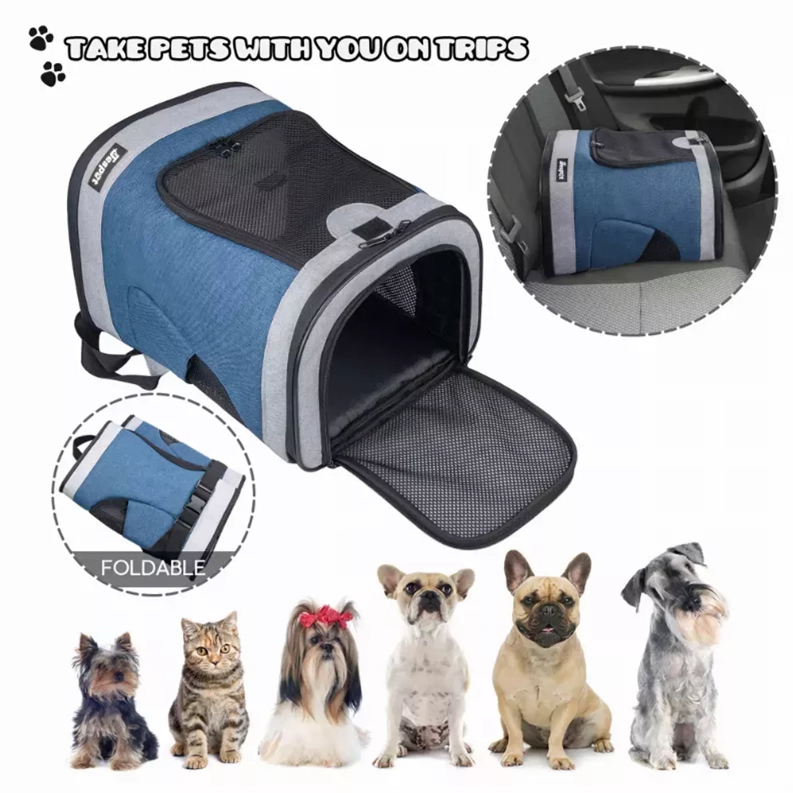JESPET Pet Backpack Carrier for Small Pets | Travel Backpack Carrier | Morvillo