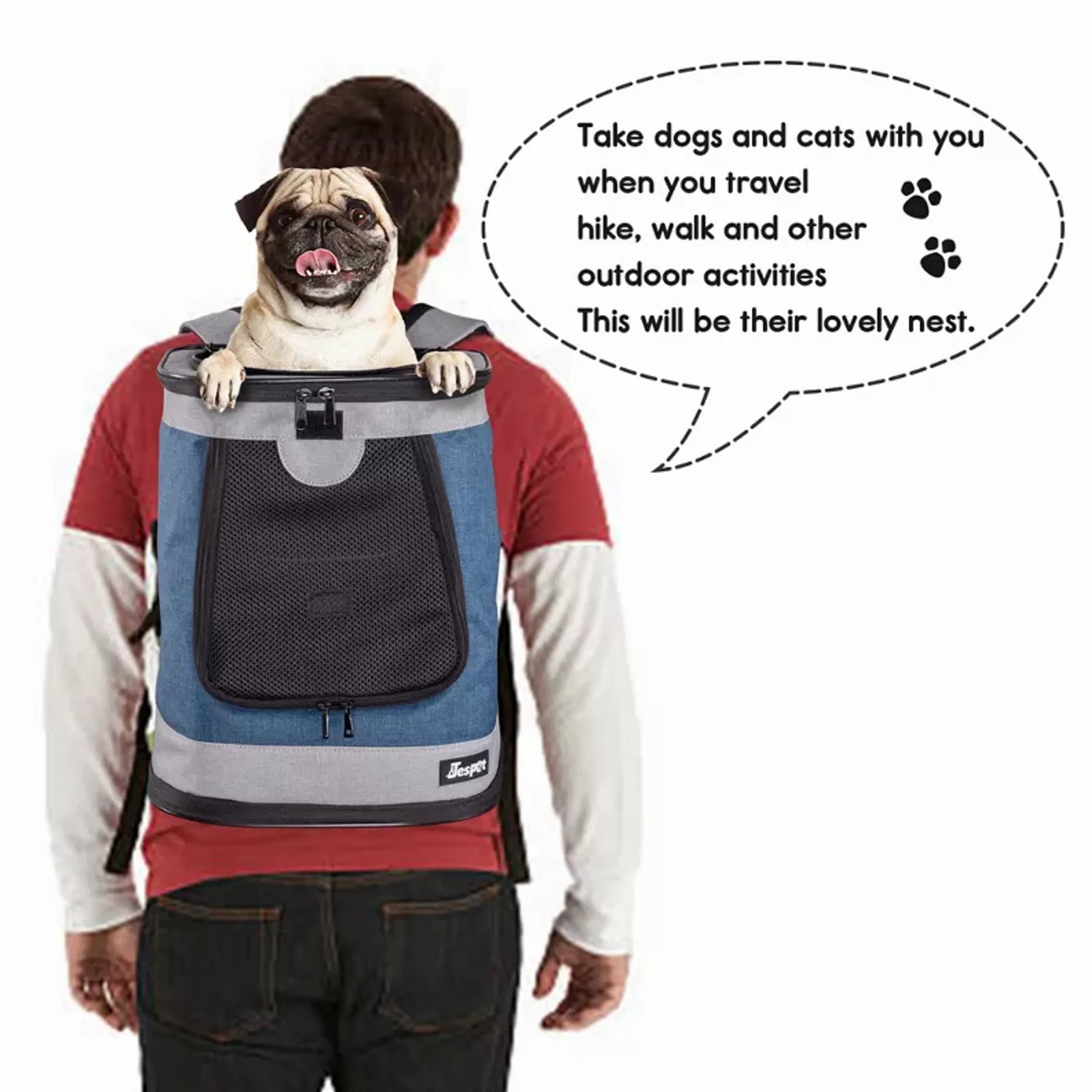 JESPET Pet Backpack Carrier for Small Pets | Travel Backpack Carrier | Morvillo