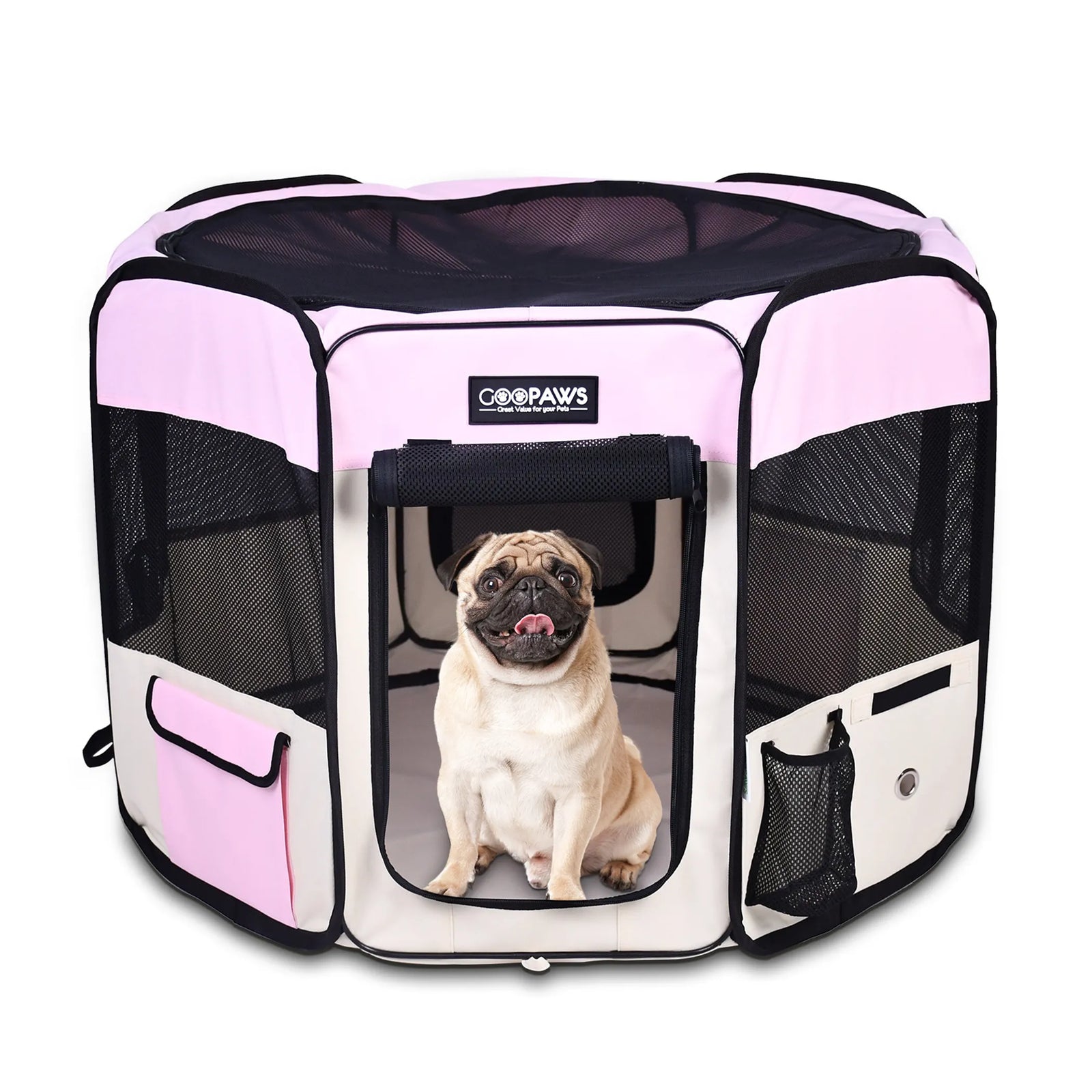 JESPET Portable Soft Pet Playpen for Dogs & Cats | Foldable Indoor Outdoor Pet Pen | Morvillo