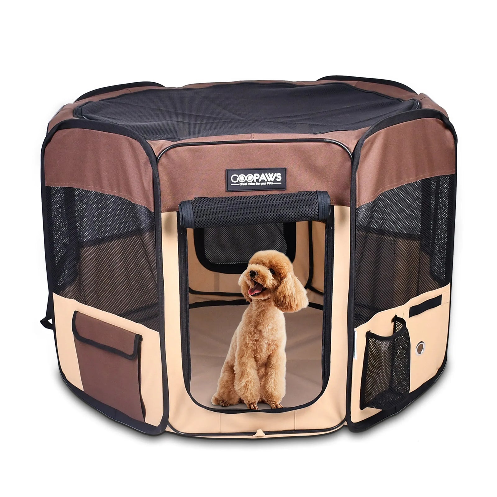 JESPET Portable Soft Pet Playpen for Dogs & Cats | Foldable Indoor Outdoor Pet Pen | Morvillo