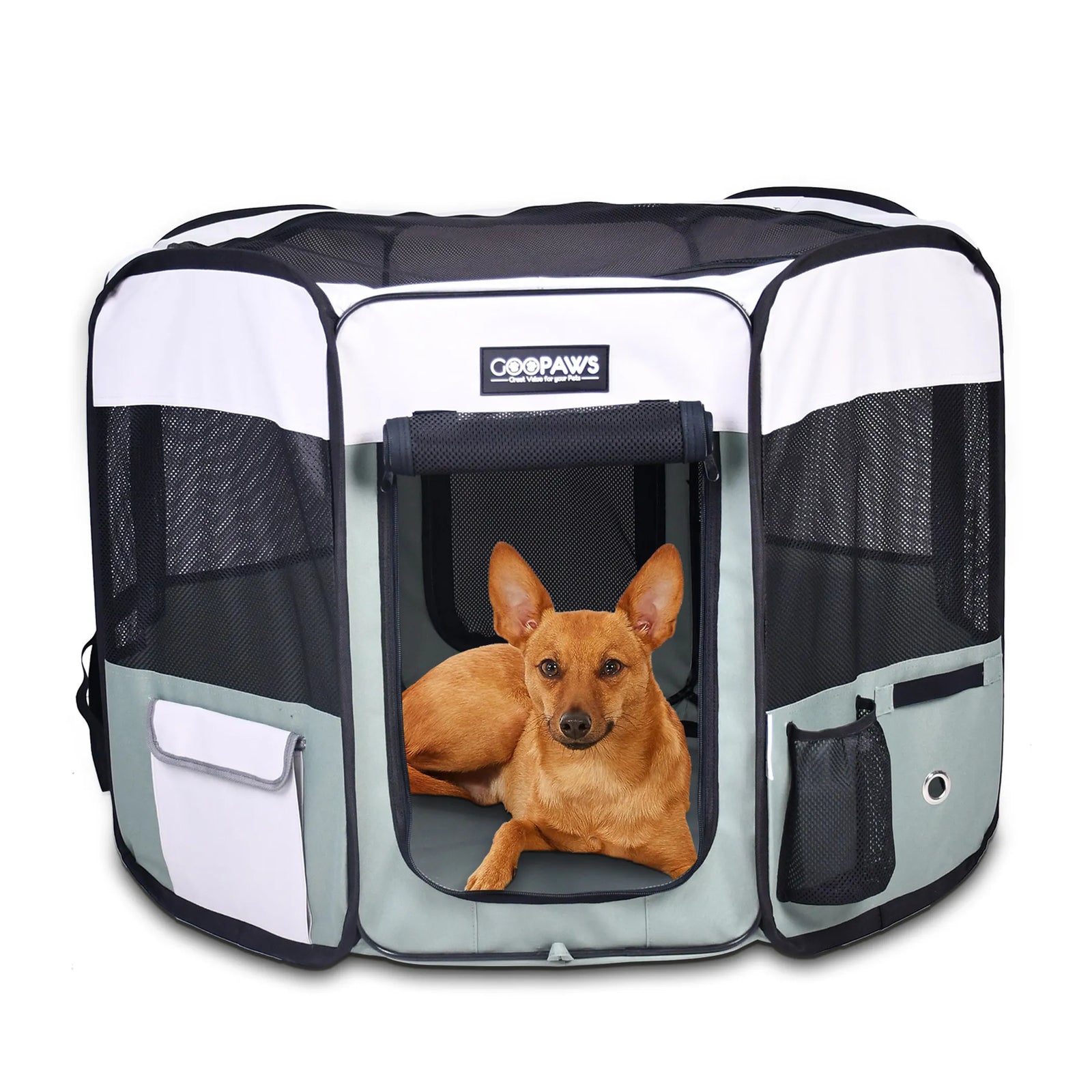 JESPET Portable Soft Pet Playpen for Dogs & Cats | Foldable Indoor Outdoor Pet Pen | Morvillo