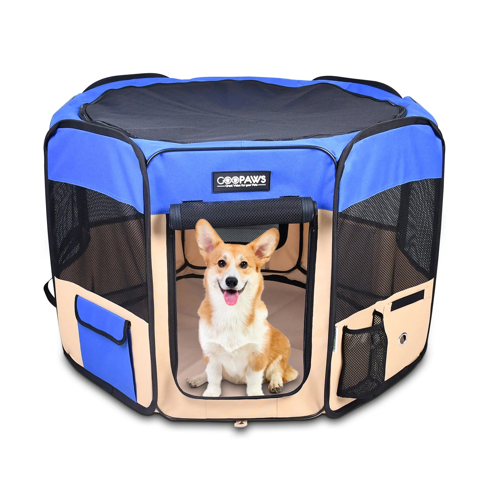 JESPET Portable Soft Pet Playpen for Dogs & Cats | Foldable Indoor Outdoor Pet Pen | Morvillo