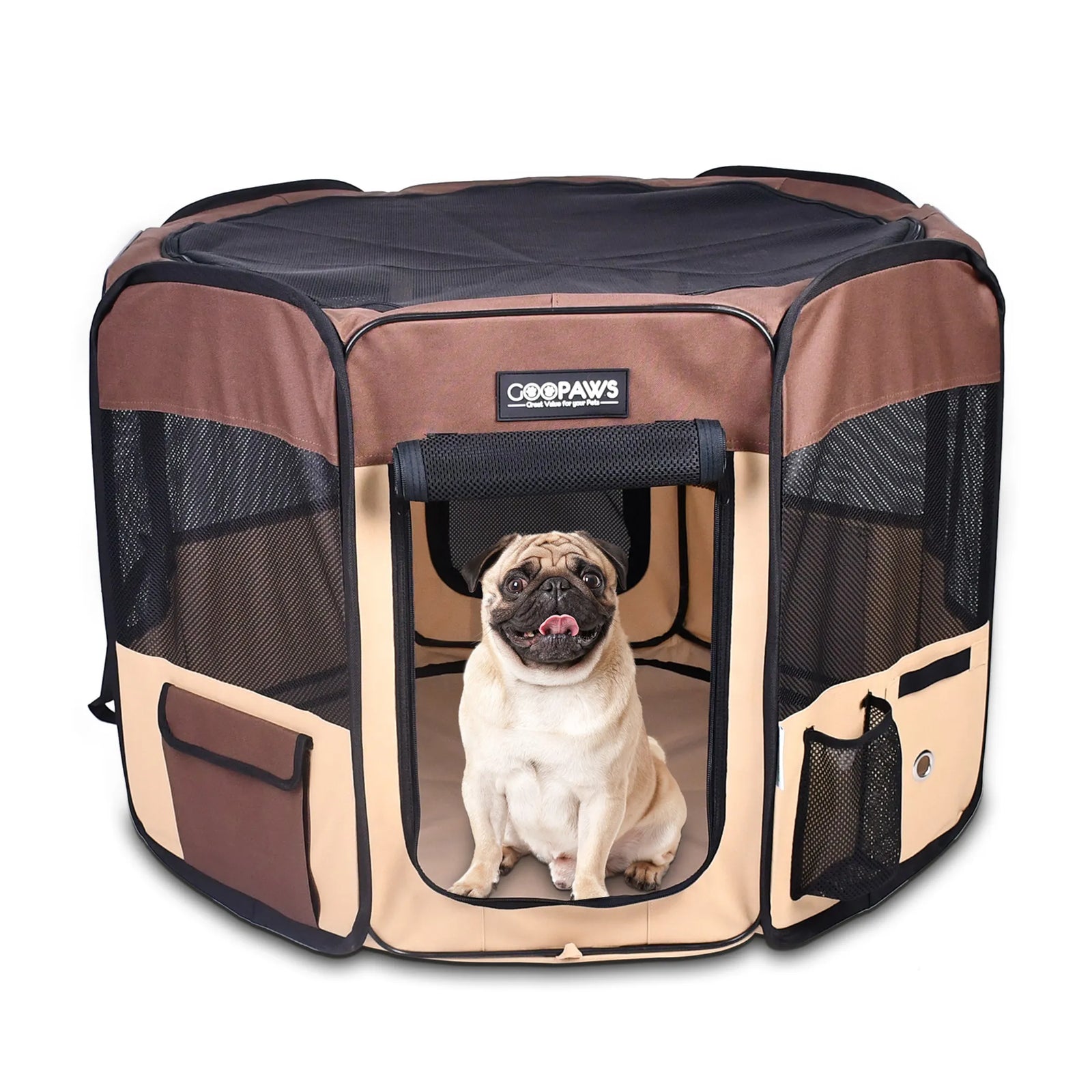 JESPET Portable Soft Pet Playpen for Dogs & Cats | Foldable Indoor Outdoor Pet Pen | Morvillo