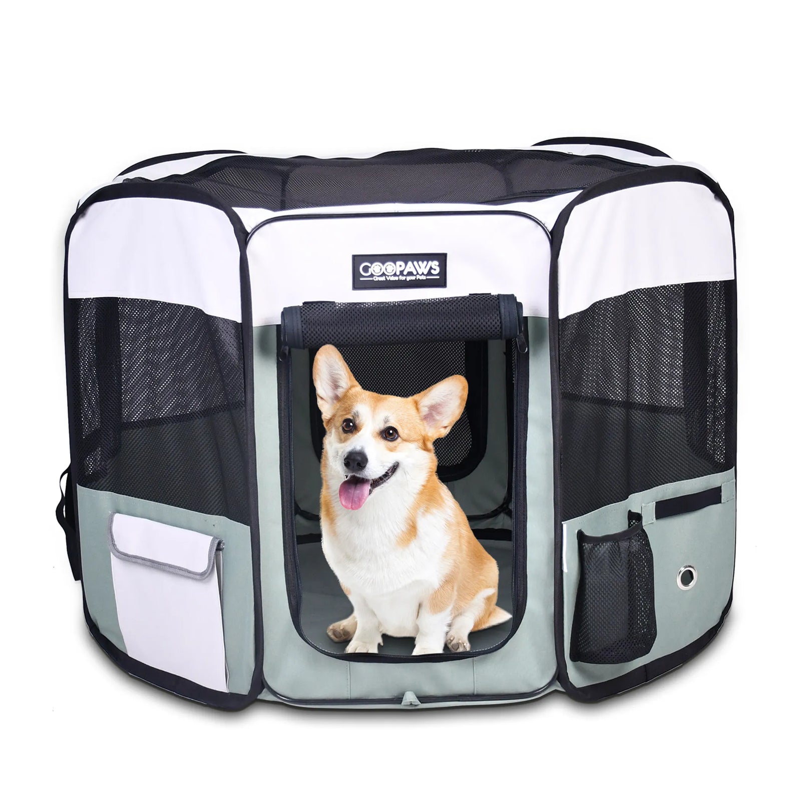JESPET Portable Soft Pet Playpen for Dogs & Cats | Foldable Indoor Outdoor Pet Pen | Morvillo