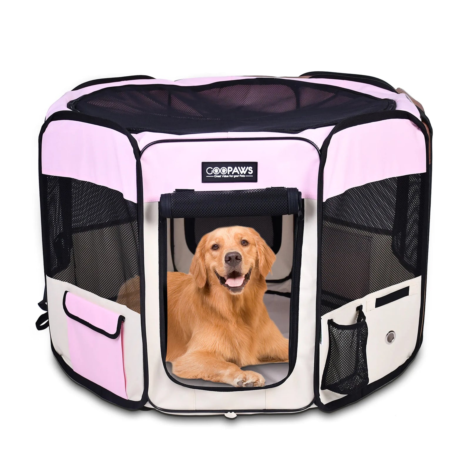 JESPET Portable Soft Pet Playpen for Dogs & Cats | Foldable Indoor Outdoor Pet Pen | Morvillo