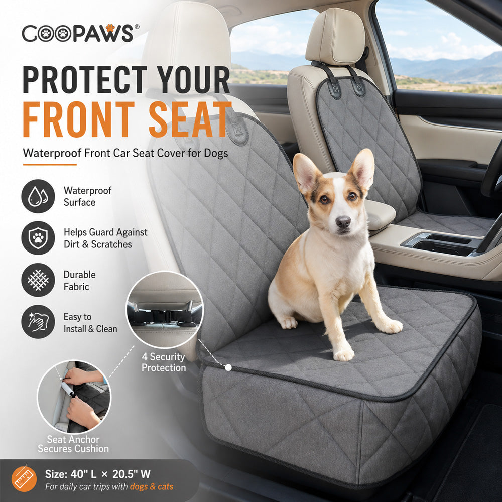 GOOPAWS Waterproof Front Car Seat Cover for dogs