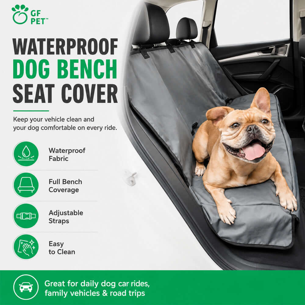 Waterproof Dog Car Seat Cover on a bench back seat
