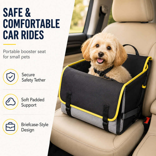 Dog Booster Car Seat for Small Dogs | Travel Safety Seat | Morvillo