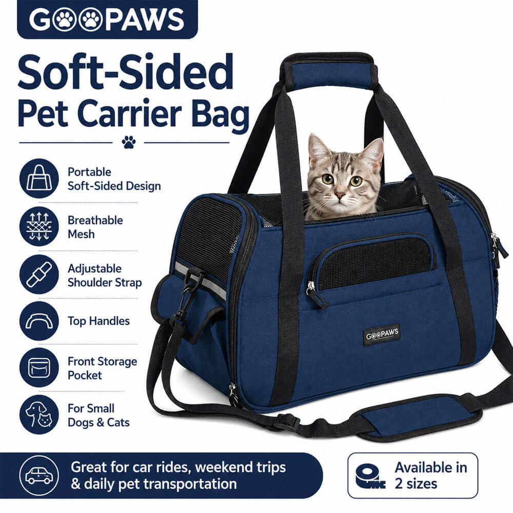 Soft-Sided Pet Carrier Bag Morvillo for small dogs and cats