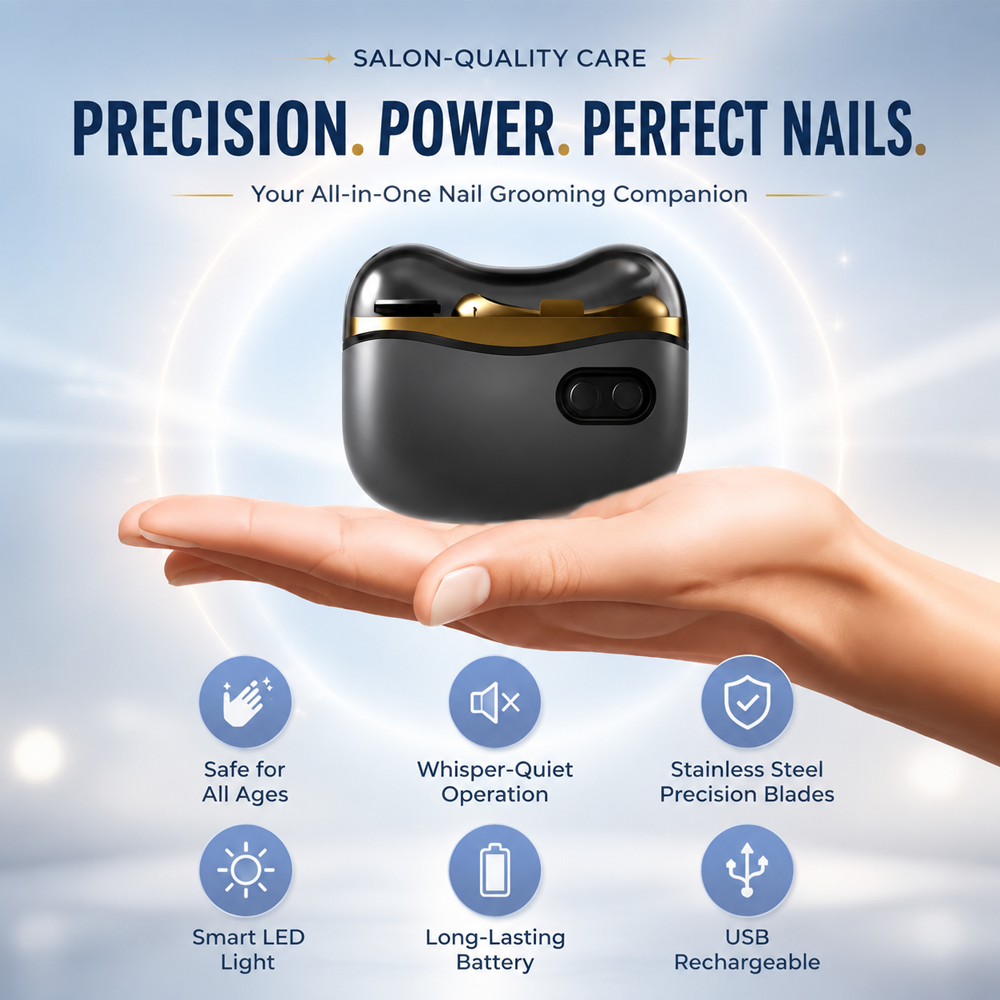 Rechargeable 2-in-1 Electric Nail Clipper & Polisher