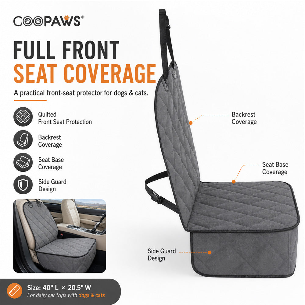 GOOPAWS Waterproof Front Car Seat Cover for dogs