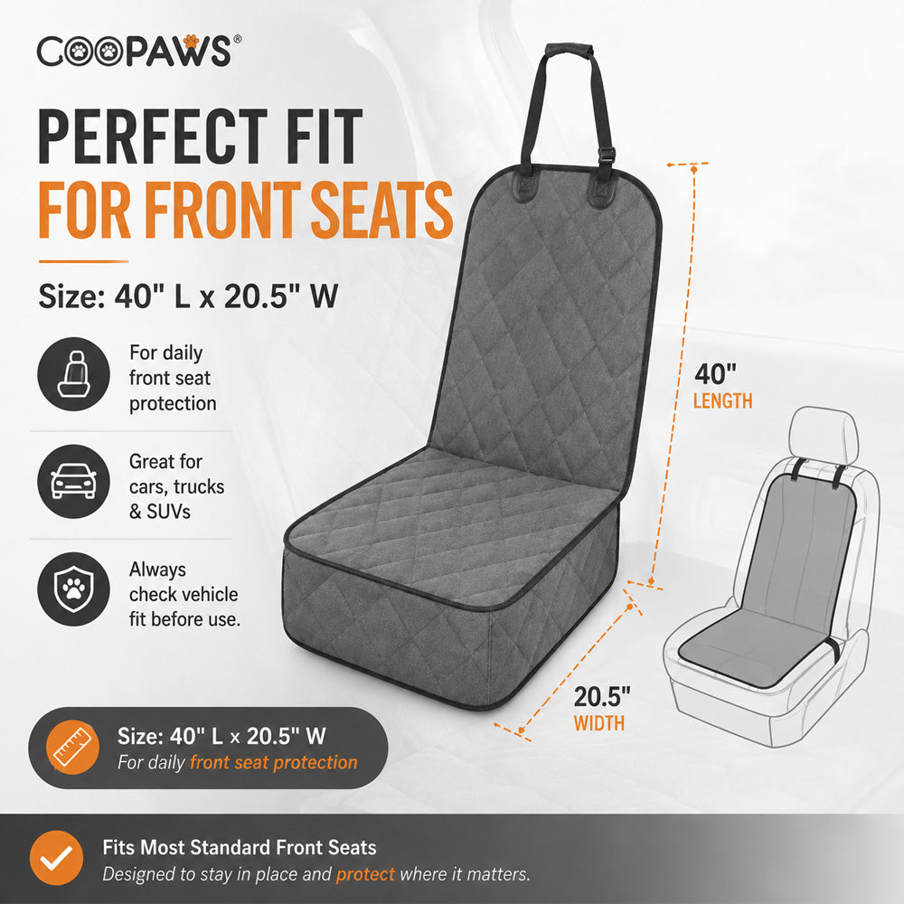 GOOPAWS Waterproof Front Car Seat Cover for dogs