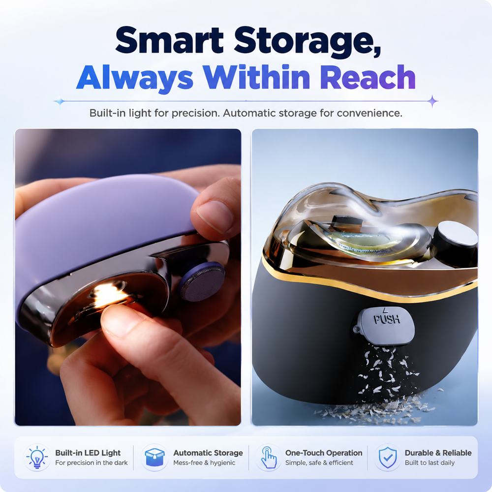 Rechargeable 2-in-1 Electric Nail Clipper & Polisher