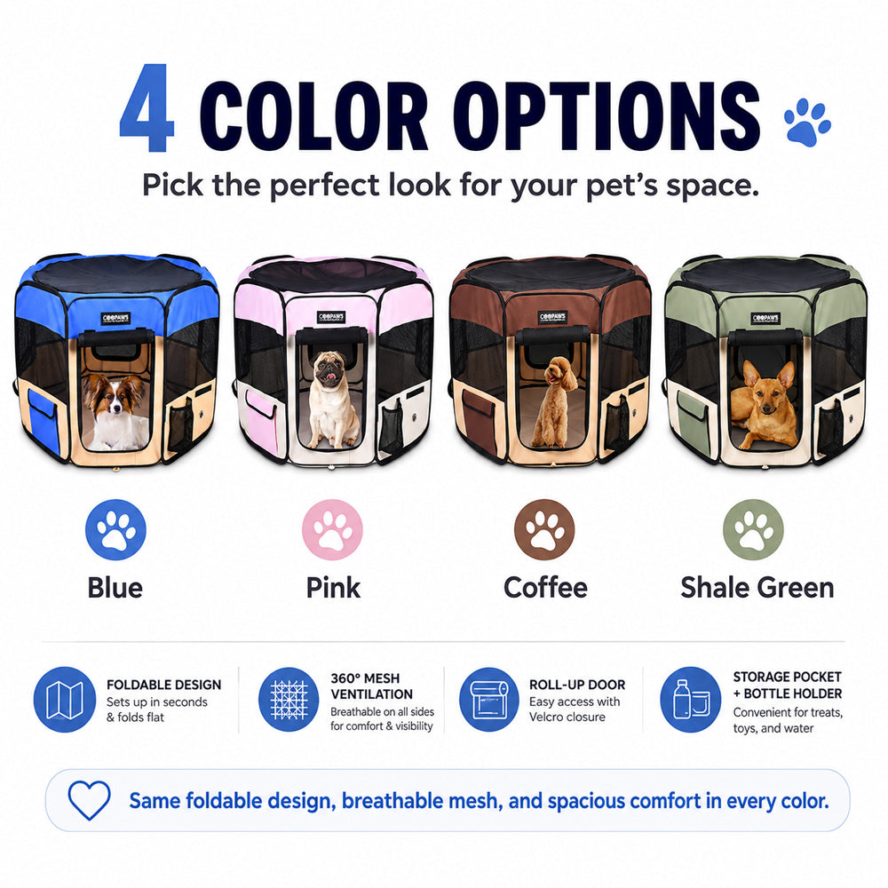 JESPET Portable Soft Pet Playpen for dogs and cats