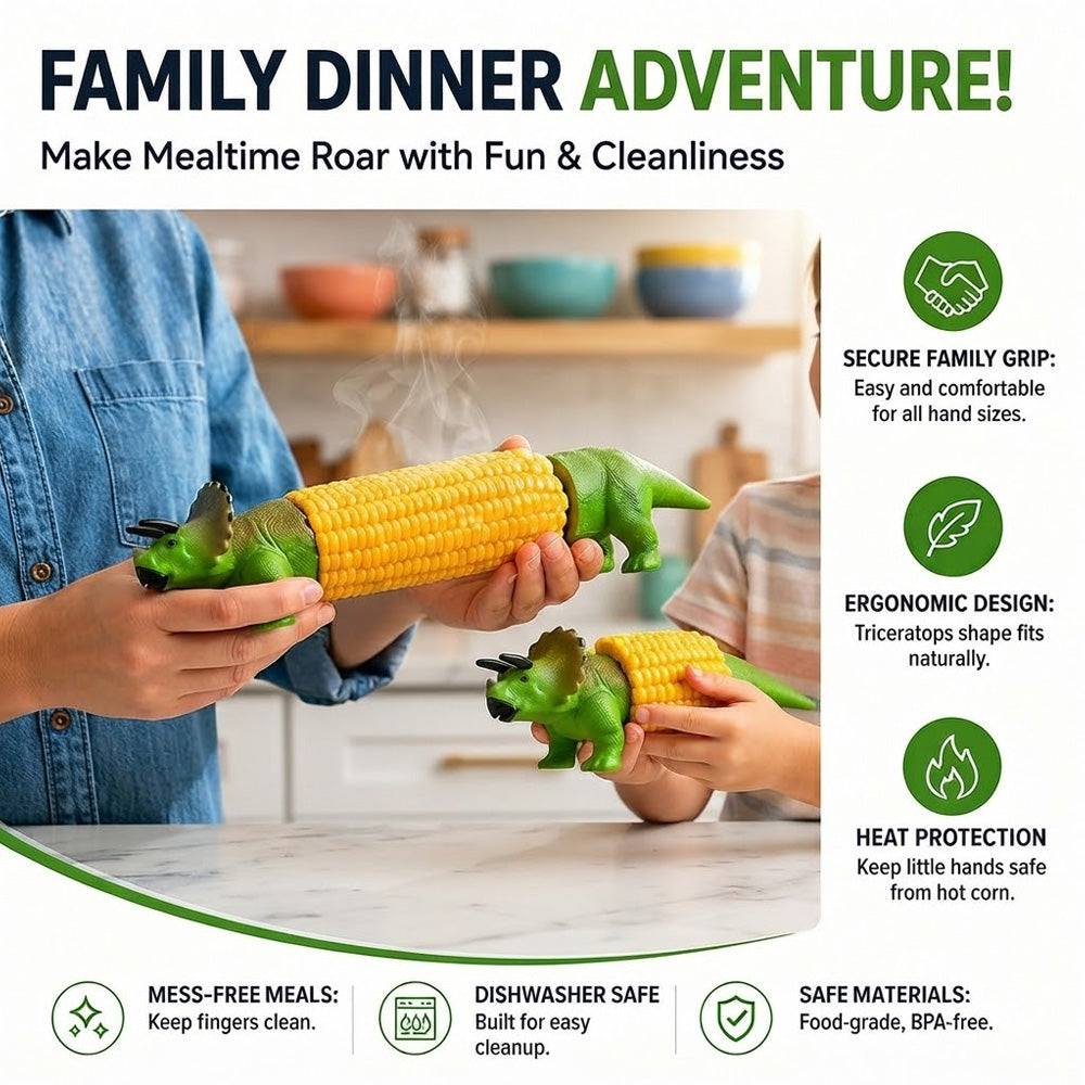 Dinosaur Corn Cob Holders – T-Rex BBQ Fun Tool