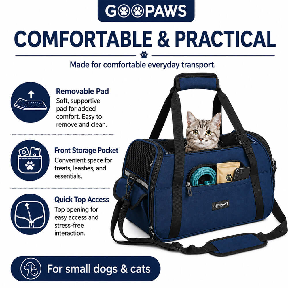 Soft-Sided Pet Carrier Bag Morvillo for small dogs and cats