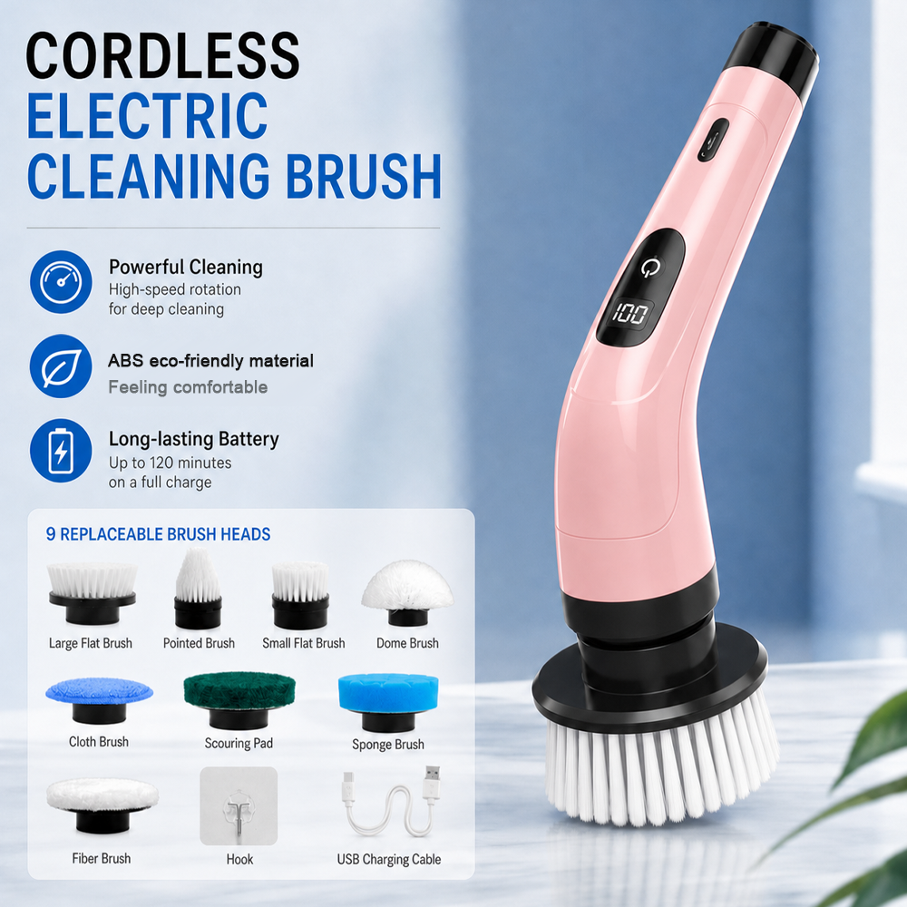 9-in-1 Rechargeable Electric Cleaning Brush