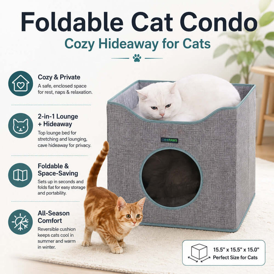 Foldable Cat Condo JESPET Morvillo cat cave bed
