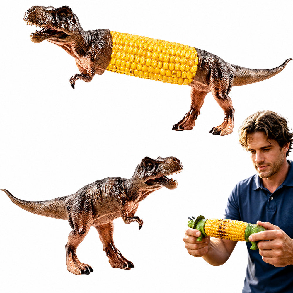 Dinosaur Corn Cob Holders – T-Rex BBQ Fun Tool