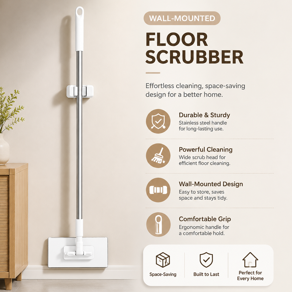 Reusable Flat Sweeper Mop with 10 Cleaning Cloths
