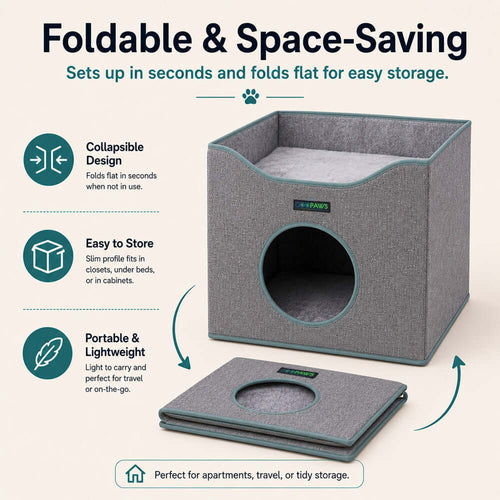 Foldable Cat Condo JESPET Morvillo cat cave bed