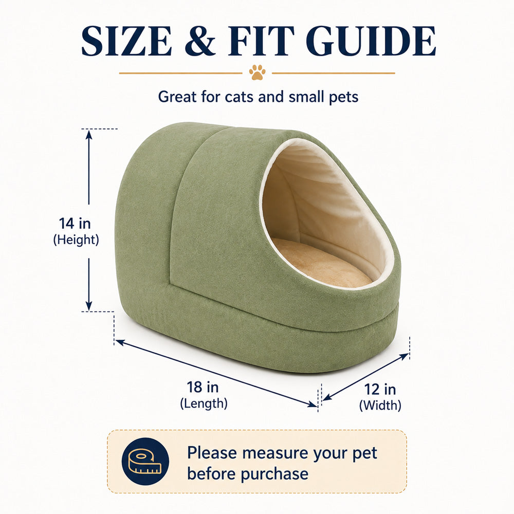 GOOPAWS Warming Cat Cave Bed for indoor cats